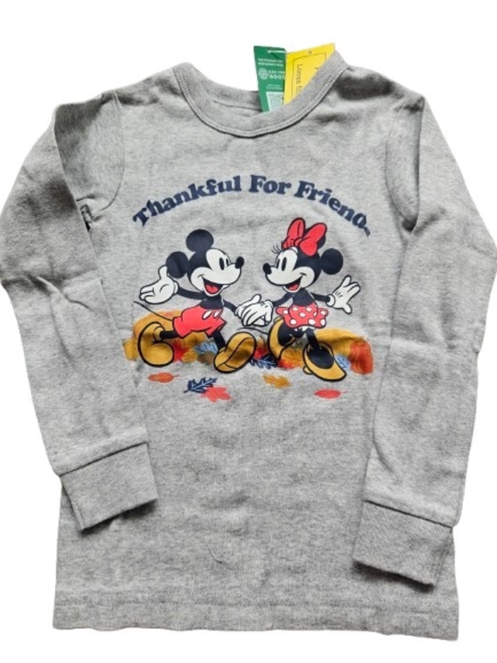 Gap Kids Disney Mickey & Minnie Mouse Toddler Boy/ Girl Pajama Set, 4T, Gray - Picture 3 of 8
